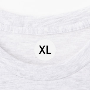 Étiquettes de taille XL pour vêtements et habillem