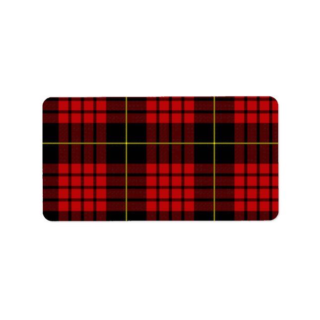 Étiquettes de Tartan rouge (Devant)