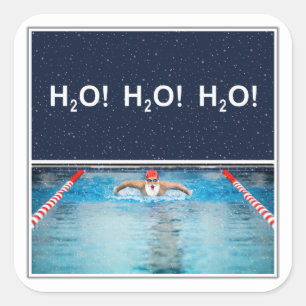 Étiquettes de vacances de Noël de natation