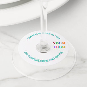 Étiquettes de verre à vin personnalisées avec logo