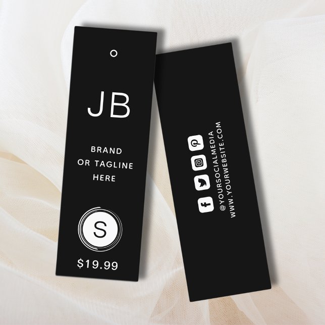 Étiquettes de vêtements Monogramme Petite entrepri (Créateur téléchargé)