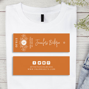 Étiquettes de vêtements Petite entreprise Cannelle
