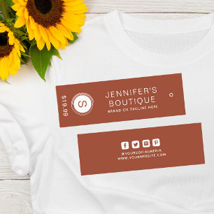 Étiquettes de vêtements Petite entreprise Cuivre B