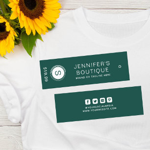 Étiquettes de vêtements Petite entreprise Émeraude