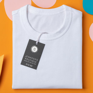 Étiquettes de vêtements Petite entreprise Gris Bla