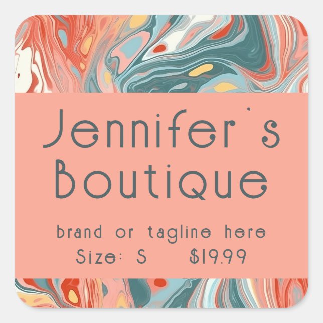 Étiquettes de vêtements Petite entreprise Moderne  (Devant)