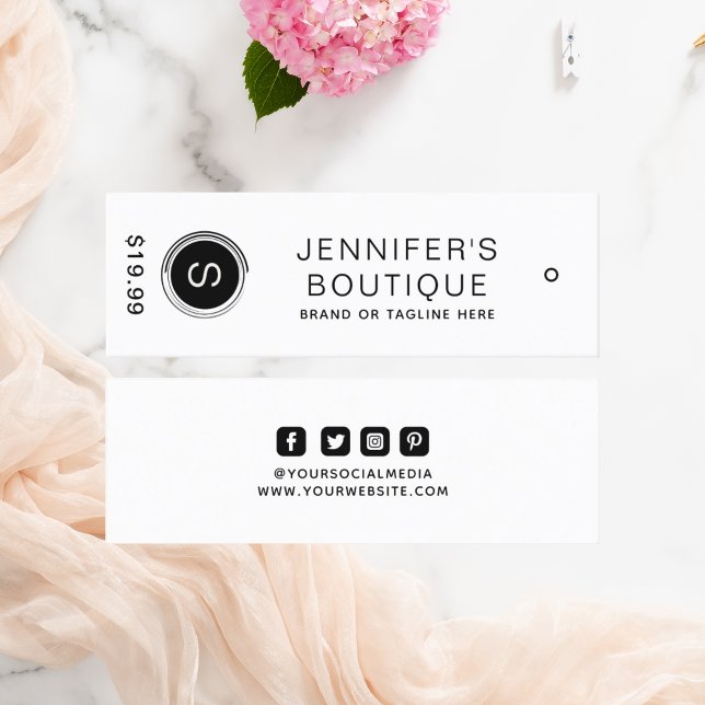 Étiquettes de vêtements Petite entreprise Noir Bla (Créateur téléchargé)