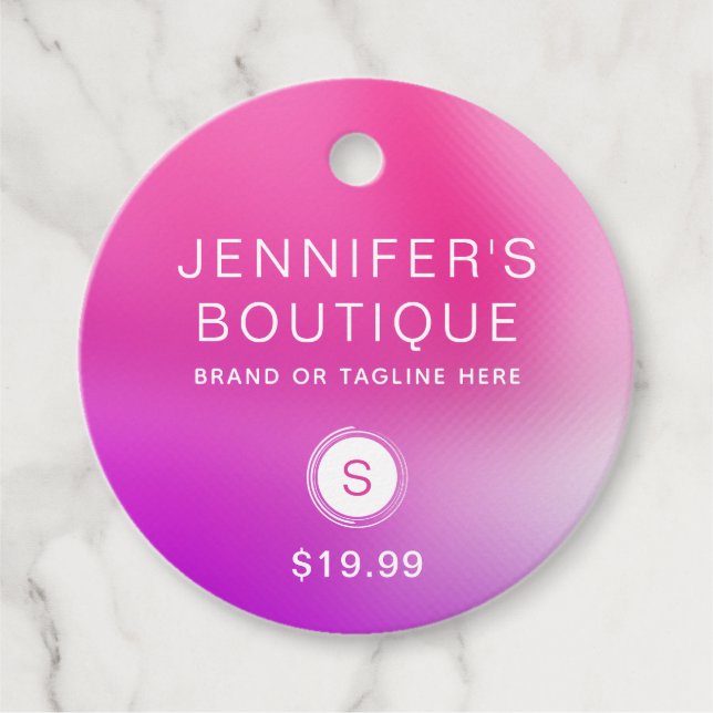 Étiquettes de vêtements Petite entreprise Ombre ro (Devant)