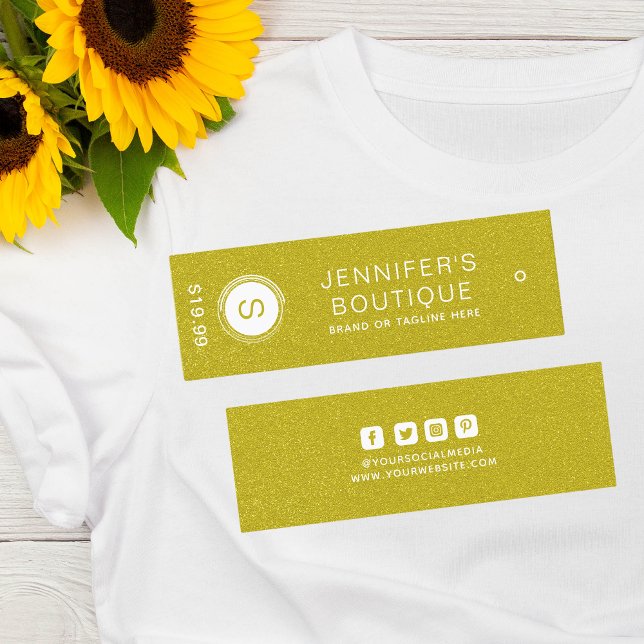 Étiquettes de vêtements Petite entreprise Or Blanc (Créateur téléchargé)
