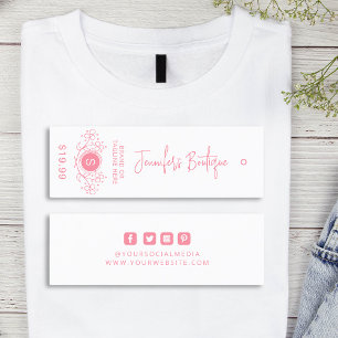 Étiquettes de vêtements Petite entreprise Prix bla