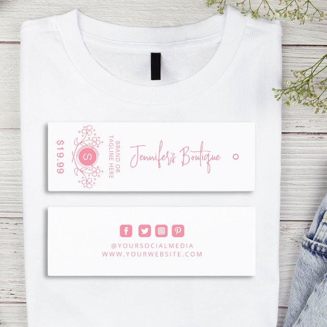Étiquettes de vêtements Petite entreprise Prix bla (Créateur téléchargé)
