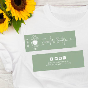 Étiquettes de vêtements Petite entreprise Prix ver