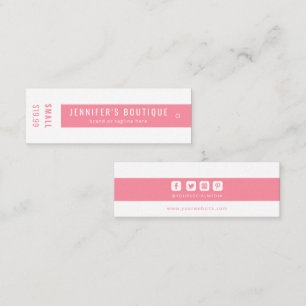 Étiquettes de vêtements Petite entreprise Rose Bla