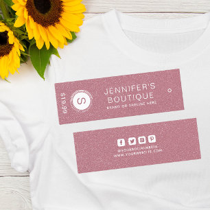 Étiquettes de vêtements Petite entreprise Rose Bla