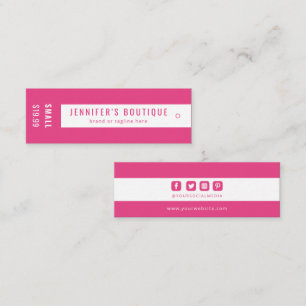 Étiquettes de vêtements Petite entreprise Rose Bla