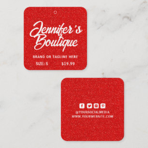 Étiquettes de vêtements Petite entreprise Rouge Pa