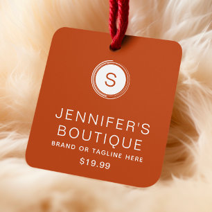 Étiquettes de vêtements Petite entreprise Rouille