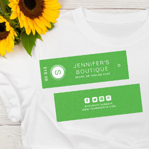 Étiquettes de vêtements Petite entreprise Vert Bla