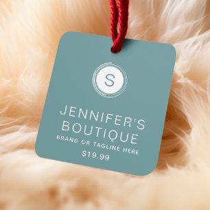 Étiquettes de vêtements Petite entreprise Vert Ble