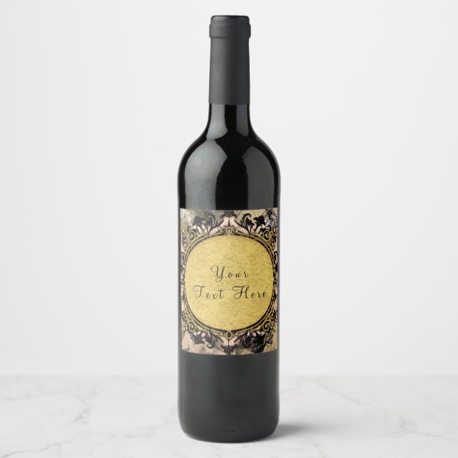 Étiquettes de vin Abstraits de la partie Black & G (Devant)