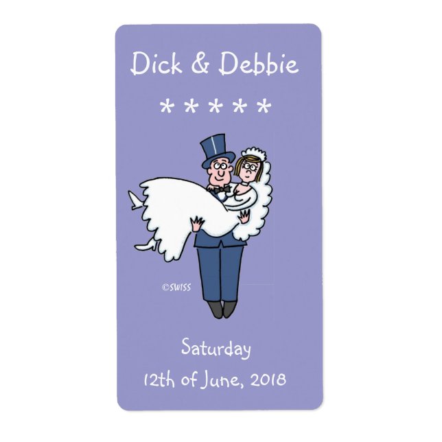 Étiquettes de vin amusant pour Mariage 2" x 3,75" (Devant)