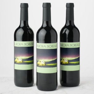 Étiquettes de vin Aurora Borealis