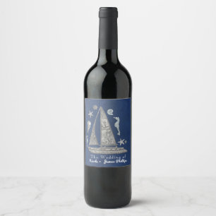 Étiquettes de vin Bateau argenté nautique et chose