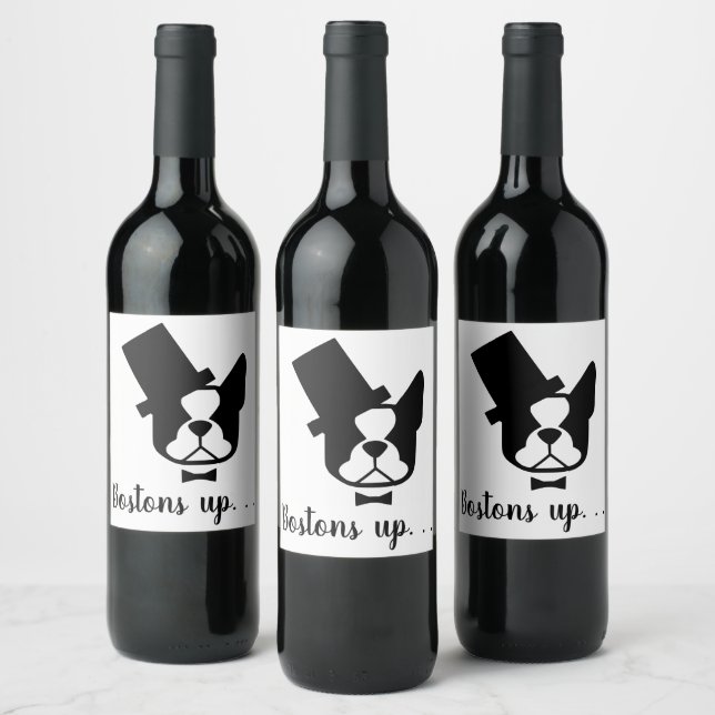 Étiquettes de vin Boston Terrier - Boston Terrier (Bouteilles)