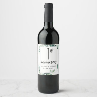 Étiquettes de vin d'anniversaire