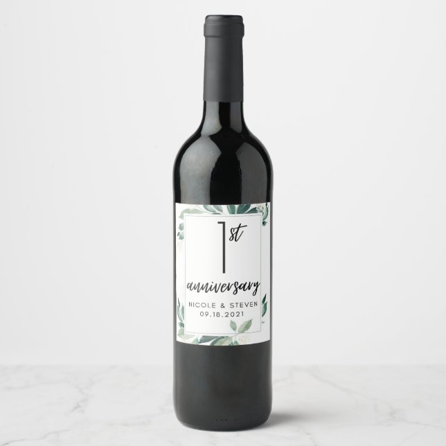 Étiquettes de vin d'anniversaire (Devant)