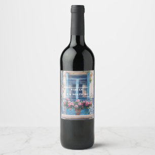 étiquettes de vin de balcon vintage personnalisées