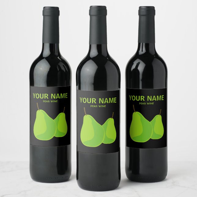 Étiquettes de vin de cidre de poire sur mesure pou (Bouteilles)