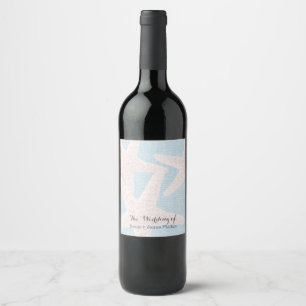 Étiquettes de vin de plage étoile de mer blanche e