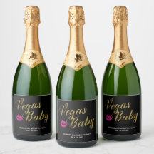 Étiquettes de vin et de vin mousseux Vegas Baby