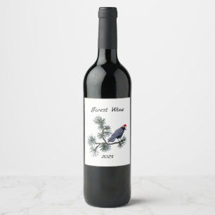 Étiquettes de vin Forest Santa Crow