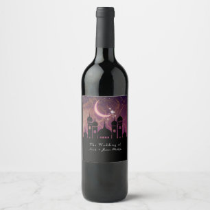 Étiquettes de vin marocaines moyen-orientales des 