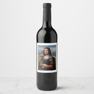 Étiquettes de vin ou de champagne de Mona Lisa