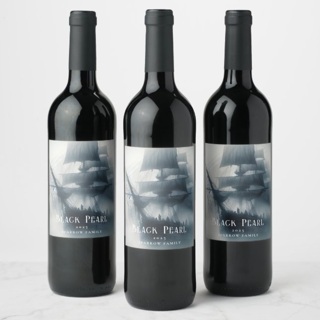 Étiquettes de vin personnalisé Pirate (Bouteilles)
