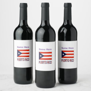 Étiquettes de vin personnalisées avec le drapeau d