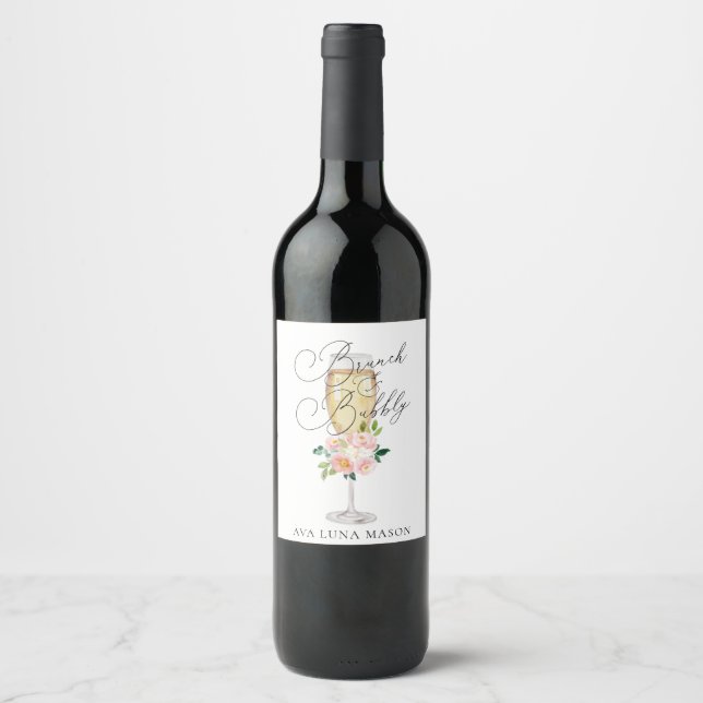 Étiquettes de vin pour Brunch et Bulles pour l'ent (Devant)
