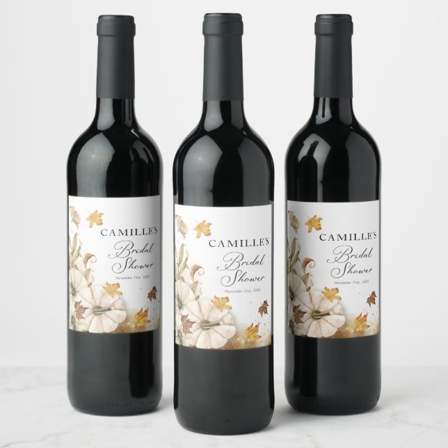 Étiquettes de vin pour douche nuptiale élégante de (Bouteilles)