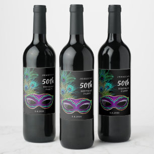 Étiquettes de vin pour fête d'anniversaire Mardi G