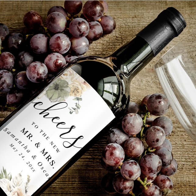 Étiquettes de vin pour mariage d'automne | Citroui (Créateur téléchargé)