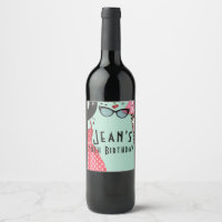 Étiquettes de vin pour soirée déguisée rétro des a