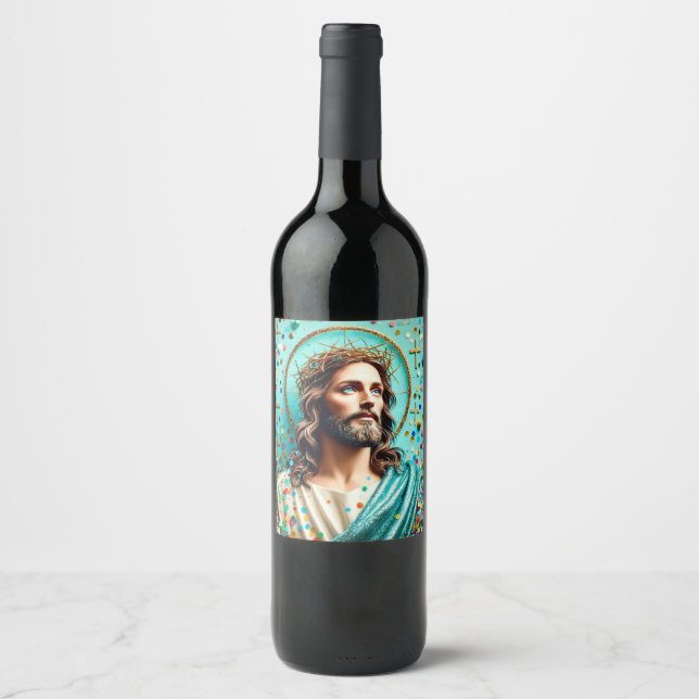 Étiquettes de vin Turquoise Jesus ! (Devant)