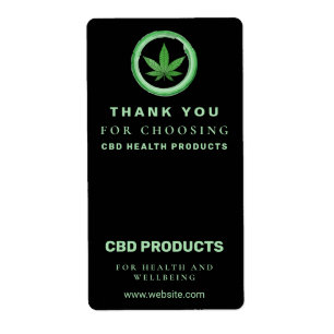 Étiquettes d'emballage Black CBD Box