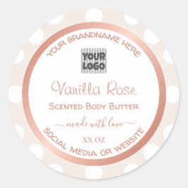 Étiquettes d'emballage de produits blancs et roses