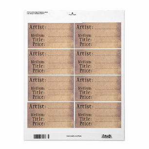 Étiquettes démodées de vente d'art et de métie