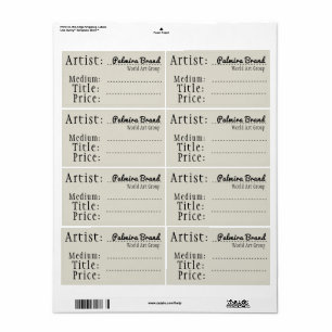 Étiquettes démodées de vente d'art et de métie