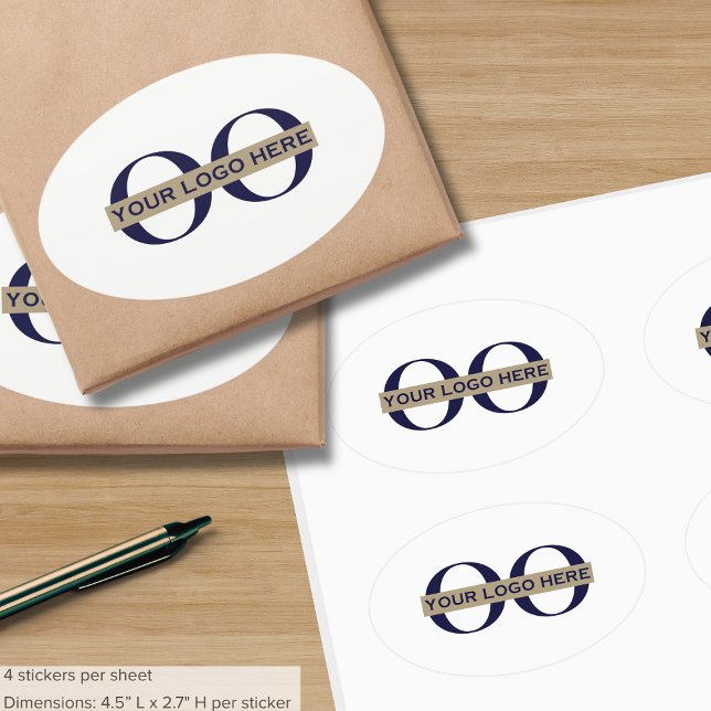 Étiquettes d'entreprise promotionnels avec logo pe (Créateur téléchargé)